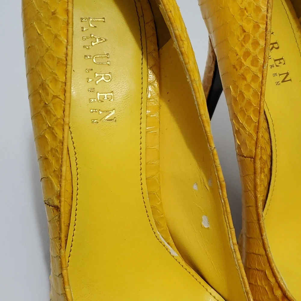 Ralph Lauren reptile shoes. Kailee stiletto pumps. Size 9B. - Picture 9 of 13